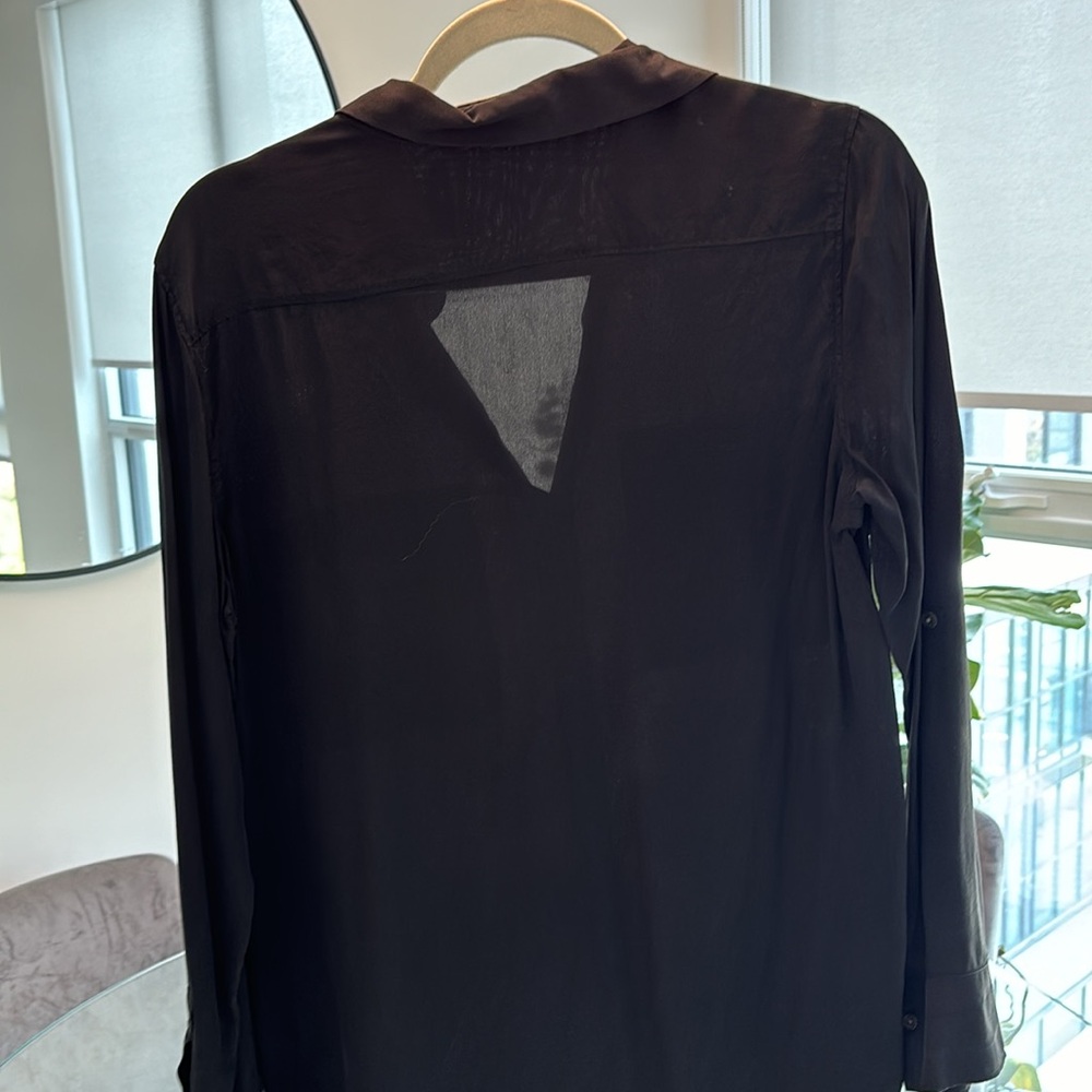 Babaton black silk blend utility blouse size small great condition